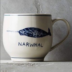 Anthropologie Vignette Narwhal Mug
